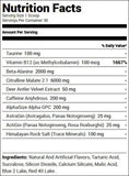 Bucked Up Pre-Workout Grape Gainz (30 Servings) Nutrition Facts