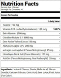 Bucked Up Pre-Workout Non-Stimulant Raspberry Lime Ricky (30 Servings) Nutrition Facts