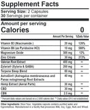 CBDfx CBD + CBN Night Capsules For Sleep 900mg Supplement Facts