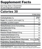 CBD Gummies for Sleep with Melatonin 1500mg (60 Gummies) Supplement Facts