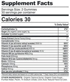 CBDfx CBD Multivitamin Gummies For Women 1500mg (60 Gummies) Supplement Facts