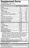 G Fuel Brain Drive Tub (40 Servings) Supplement Facts