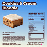 AP Prime Bites® Protein Cookies & Cream Blondie Nutrition Facts (12 Brownies)