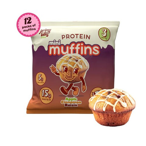 AP Prime Bites® Protein Mini Muffins Apple Cinnamon Raisin (12 Muffins)