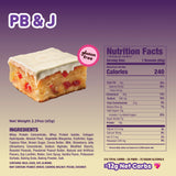 AP Prime Bites® Protein PB&J Nutrition Facts (12 Brownies)