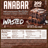 Anabar Protein Bars Triple Chocolate Wasted Nutrition Facts (12 Bars)