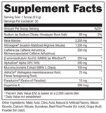 Bucked Up LFG Pre-Workout Berry (Mixed Berry) (30 Servings) Supplement Facts