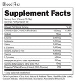 Bucked Up RACKED BCAA Supplement Blood Raz (30 Servings) Supplement Facts