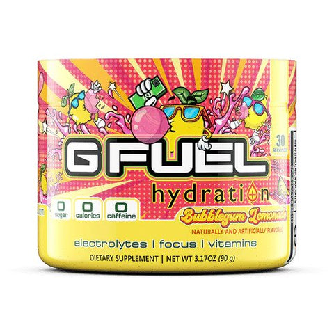 G Fuel Hydration Formula Bubblegum Lemonade Hydration Tub (30 Servings)