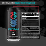 Gorilla Mind Energy Drink Black Cherry Vanilla (12 Pack) Nutrition Facts