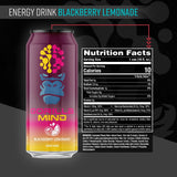 Gorilla Mind Energy Drink Blackberry Lemonade (12 Pack) Nutrition Facts