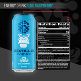 Gorilla Mind Energy Drink Blue Raspberry (12 Pack) Nutrition Facts