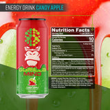 Gorilla Mind Energy Drink Candy Apple (12 Pack) Nutrition Facts