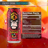 Gorilla Mind Energy Drink Fruit Punch (12 Pack) Nutrition Facts