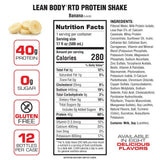 Lean Body Ready-to-Drink Protein Shake 17oz Banana (12 Pack) Nutrition Facts