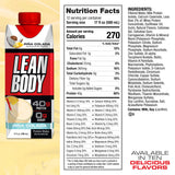 Lean Body Ready-to-Drink Protein Shake 17oz Piña Colada (12 Pack) Nutrition Facts