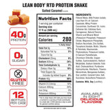 Lean Body Ready-to-Drink Protein Shake 17oz Salted Caramel (12 Pack) Nutrition Facts
