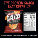Met-Rx Popped Crisps Sizzlin' Sweet Barbecue Nutrition Facts (6 Bags)