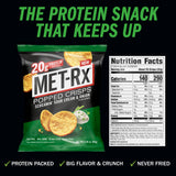 Met-Rx Popped Crisps Screamin' Sour Cream & Onion Nutrition Facts (6 Bags)