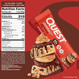 Quest Nutrition Overload Bars Chocolate Explosion Nutty By Nature Nutrition Facts (12 Bars)