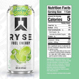 RYSE Fuel™ Energy Baja Cooler (12 Pack) Nutrition Facts