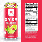 RYSE Fuel™ Energy Cherry Limeade (12 Pack) Nutrition Facts