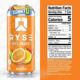 RYSE Fuel™ Energy SunnyD (12 Pack) Nutrition Facts