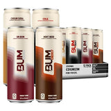 Raw Nutrition BUM Energy Drink Soda Variety (12 Pack)