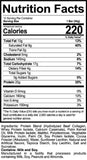 RedCon1 MRE Protein Bars Cookies & Cream Nutrition Facts (12 Bars)