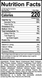 RedCon1 MRE Protein Bars German Chocolate Cake Nutrition Facts (12 Bars)