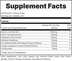 Redcon1 DOUBLE TAP Powder Blue Raspberry (40 Servings) Supplement Facts