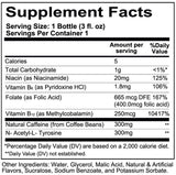 Redcon1 TOTAL WAR Energy Shots Arctic Berry (12 Count) Supplement Facts