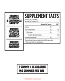 VMI Sports Creatine Gummies / Gelatin Free & Vegan Friendly Strawberry (30 Servings) Supplement Facts