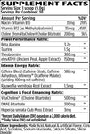 VMI Sports KXR® Pre Workout Blue Raspberry (30 Servings) Supplement Facts