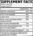 VMI Sports HEAT L-Carnitine Powder Gummy Bear (30 Servings) Supplement Facts