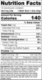 Wicked Cutz Italian Beef & Cheese Beef Stick Nutrition Facts