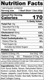 Wicked Cutz Volcanic Jalapeño Beef Stick Nutrition Facts