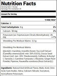 FINAFLEX (Redefine Nutrition) Incinr8 Hardcore (30 Servings) Sour Gummy Nutrition Facts