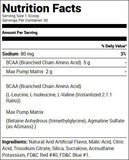 FINAFLEX (Redefine Nutrition) BCAA Max Pump Blackberry Pomegranate 30 ea Nutrition Facts