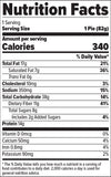 FINAFLEX Redefine Nutrition Oatmeal Protein Pie American Pie (10/Box) Nutrition Facts