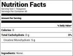 FINAFLEX (Redefine Nutrition) Pure Creatine (60 Servings) Nutrition Facts