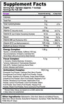 G Fuel Grape Tub (40 Servings)  Supplement Facts