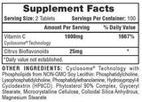 Hi-Tech Pharmaceuticals Vitamin C 1000mg (200 Tablets) Supplement Facts