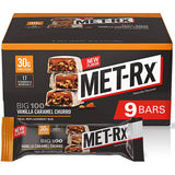 MET-RX BIG 100 Bars Vanilla Caramel Churro (9 Bars)