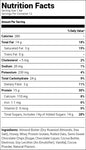 MTS Nutrition Outright Bar Chocolate Chip Almond Butter (12 Bars) Nutrition Facts