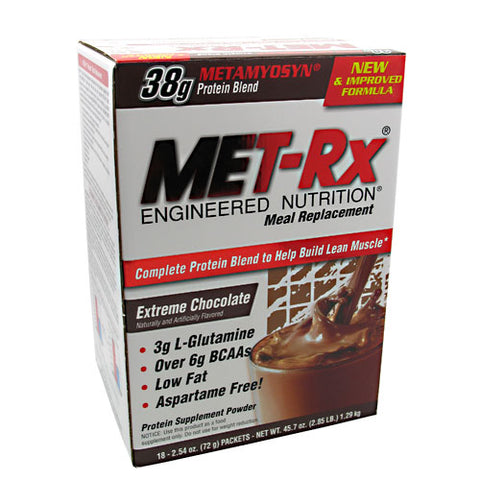MET-Rx Meal Replacement 18 Packets — Extreme Chocolate