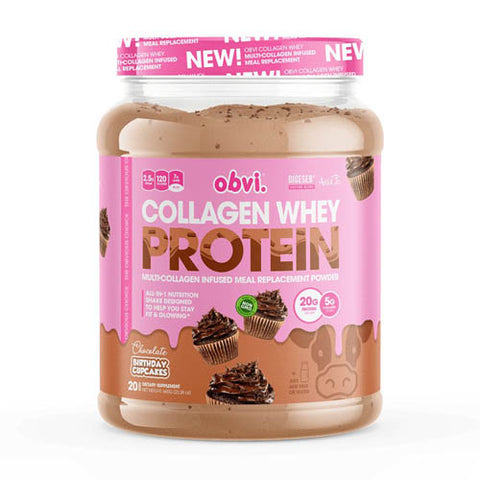 Obvi Collagen Whey Protein Birthday Cupcakes (20 Servings)