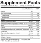 Obvi Super Collagen Grass-Fed Bovine Multi-Collagen Protein Powder Unflavored (30 Servings) Supplement Facts