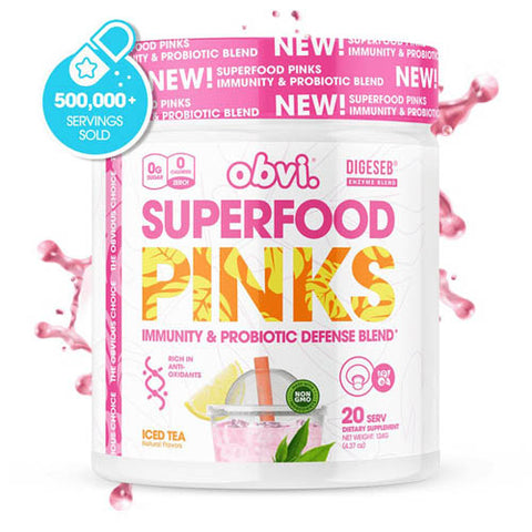 Obvi Pinks Superfoods Obviimmunity Series Iced Tea (20 Servings)