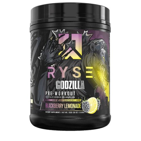 RYSE Supplements Godzilla Pre-Workout (20-40 Servings) Blackberry Lemonade 
